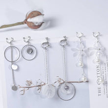 Load image into Gallery viewer, One Set 3 pairs Korea Style Clip on Earrings No Pierced Simple Style Gold-color Geometric Clip Earrings