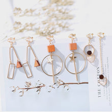 Load image into Gallery viewer, One Set 3 pairs Korea Style Clip on Earrings No Pierced Simple Style Gold-color Geometric Clip Earrings