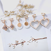 Load image into Gallery viewer, One Set 3 pairs Korea Style Clip on Earrings No Pierced Simple Style Gold-color Geometric Clip Earrings