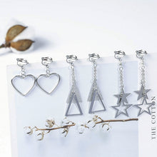 Load image into Gallery viewer, One Set 3 pairs Korea Style Clip on Earrings No Pierced Simple Style Gold-color Geometric Clip Earrings