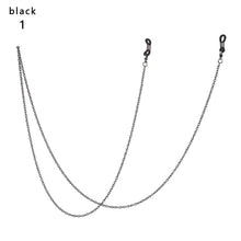 Load image into Gallery viewer, Fashion Acrylic Crystal Glasses Neck Strap Chain Acrylic Crystal Black Beads Eyeglasses Necklace Metal Sunglasses Cord Lanyard