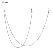Load image into Gallery viewer, Fashion Acrylic Crystal Glasses Neck Strap Chain Acrylic Crystal Black Beads Eyeglasses Necklace Metal Sunglasses Cord Lanyard