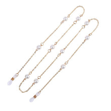 Load image into Gallery viewer, Fashion Acrylic Crystal Glasses Neck Strap Chain Acrylic Crystal Black Beads Eyeglasses Necklace Metal Sunglasses Cord Lanyard