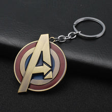 Load image into Gallery viewer, 2019 Marvel The Avengers Keychain Thor's Hammer Thanos Gauntlet Captain America Shield Hulk Batman Mask Key Ring Wholesale