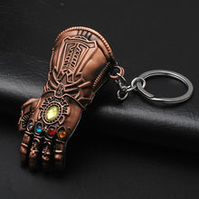 Load image into Gallery viewer, 2019 Marvel The Avengers Keychain Thor's Hammer Thanos Gauntlet Captain America Shield Hulk Batman Mask Key Ring Wholesale