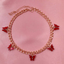 Load image into Gallery viewer, Punk Gold Silver Color Chain 5 Butterfly Pendant Necklace for Women Wedding Party Statement 2020 Cute Choker Necklaces Jewelry
