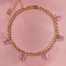 Load image into Gallery viewer, Punk Gold Silver Color Chain 5 Butterfly Pendant Necklace for Women Wedding Party Statement 2020 Cute Choker Necklaces Jewelry