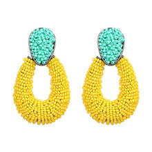 Load image into Gallery viewer, Trendy Statement Handmade Resin Beaded Earrings For Women Acrylic Long Drop Dangle Earrings Bijoux