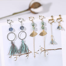 Load image into Gallery viewer, One Set 3 pairs Korea Style  Clip on Earrings No Pierced Simple Style Gold-color Geometric Clip Earrings
