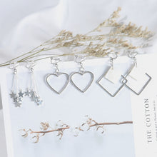 Load image into Gallery viewer, One Set 3 pairs Korea Style  Clip on Earrings No Pierced Simple Style Gold-color Geometric Clip Earrings
