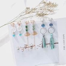 Load image into Gallery viewer, One Set 3 pairs Korea Style  Clip on Earrings No Pierced Simple Style Gold-color Geometric Clip Earrings
