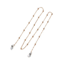 Load image into Gallery viewer, Fashion Acrylic Crystal Glasses Neck Strap Chain Acrylic Crystal Black Beads Eyeglasses Necklace Metal Sunglasses Cord Lanyard
