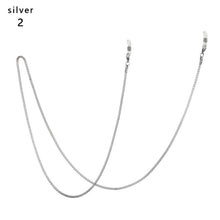 Load image into Gallery viewer, Fashion Acrylic Crystal Glasses Neck Strap Chain Acrylic Crystal Black Beads Eyeglasses Necklace Metal Sunglasses Cord Lanyard
