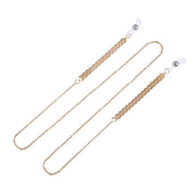 Load image into Gallery viewer, Fashion Acrylic Crystal Glasses Neck Strap Chain Acrylic Crystal Black Beads Eyeglasses Necklace Metal Sunglasses Cord Lanyard
