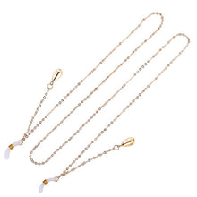 Load image into Gallery viewer, Fashion Acrylic Crystal Glasses Neck Strap Chain Acrylic Crystal Black Beads Eyeglasses Necklace Metal Sunglasses Cord Lanyard
