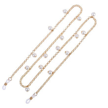 Load image into Gallery viewer, Fashion Acrylic Crystal Glasses Neck Strap Chain Acrylic Crystal Black Beads Eyeglasses Necklace Metal Sunglasses Cord Lanyard
