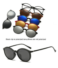 Load image into Gallery viewer, 6 In 1 Custom Men Women Polarized Optical Magnetic Sunglasses Clip Magnet Clip on Sunglasses Polaroid Clip on Sun Glasses Frame
