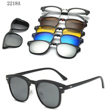 Load image into Gallery viewer, 6 In 1 Custom Men Women Polarized Optical Magnetic Sunglasses Clip Magnet Clip on Sunglasses Polaroid Clip on Sun Glasses Frame

