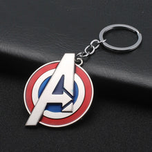 Load image into Gallery viewer, 2019 Marvel The Avengers Keychain Thor's Hammer Thanos Gauntlet Captain America Shield Hulk Batman Mask Key Ring Wholesale
