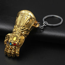 Load image into Gallery viewer, 2019 Marvel The Avengers Keychain Thor's Hammer Thanos Gauntlet Captain America Shield Hulk Batman Mask Key Ring Wholesale
