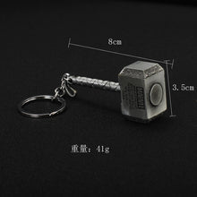 Load image into Gallery viewer, 2019 Marvel The Avengers Keychain Thor's Hammer Thanos Gauntlet Captain America Shield Hulk Batman Mask Key Ring Wholesale
