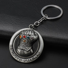 Load image into Gallery viewer, 2019 Marvel The Avengers Keychain Thor's Hammer Thanos Gauntlet Captain America Shield Hulk Batman Mask Key Ring Wholesale
