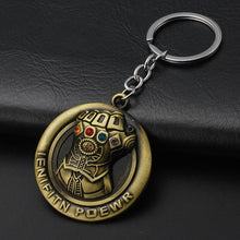 Load image into Gallery viewer, 2019 Marvel The Avengers Keychain Thor's Hammer Thanos Gauntlet Captain America Shield Hulk Batman Mask Key Ring Wholesale
