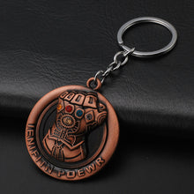 Load image into Gallery viewer, 2019 Marvel The Avengers Keychain Thor's Hammer Thanos Gauntlet Captain America Shield Hulk Batman Mask Key Ring Wholesale
