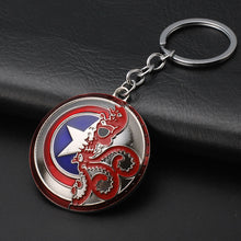 Load image into Gallery viewer, 2019 Marvel The Avengers Keychain Thor's Hammer Thanos Gauntlet Captain America Shield Hulk Batman Mask Key Ring Wholesale
