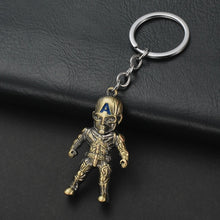 Load image into Gallery viewer, 2019 Marvel The Avengers Keychain Thor's Hammer Thanos Gauntlet Captain America Shield Hulk Batman Mask Key Ring Wholesale
