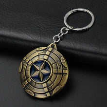 Load image into Gallery viewer, 2019 Marvel The Avengers Keychain Thor's Hammer Thanos Gauntlet Captain America Shield Hulk Batman Mask Key Ring Wholesale
