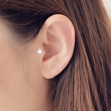 Load image into Gallery viewer, Hot 1pc Star Silver Color Cubic Zirconia Chic Filled Tragus Clip on Earrings for Women Fake Piercing Ear Cuff Earcuff Brincos
