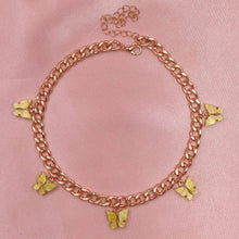 Load image into Gallery viewer, Punk Gold  Silver Color Chain 5 Butterfly Pendant Necklace for Women Wedding Party Statement 2020 Cute Choker Necklaces Jewelry
