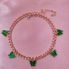 Load image into Gallery viewer, Punk Gold  Silver Color Chain 5 Butterfly Pendant Necklace for Women Wedding Party Statement 2020 Cute Choker Necklaces Jewelry
