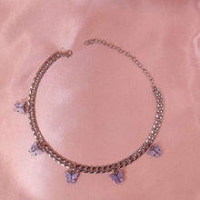 Load image into Gallery viewer, Punk Gold  Silver Color Chain 5 Butterfly Pendant Necklace for Women Wedding Party Statement 2020 Cute Choker Necklaces Jewelry
