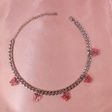 Load image into Gallery viewer, Punk Gold  Silver Color Chain 5 Butterfly Pendant Necklace for Women Wedding Party Statement 2020 Cute Choker Necklaces Jewelry
