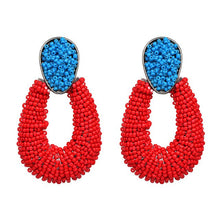 Load image into Gallery viewer, Trendy Statement Handmade Resin Beaded Earrings For Women Acrylic Long Drop Dangle Earrings Bijoux
